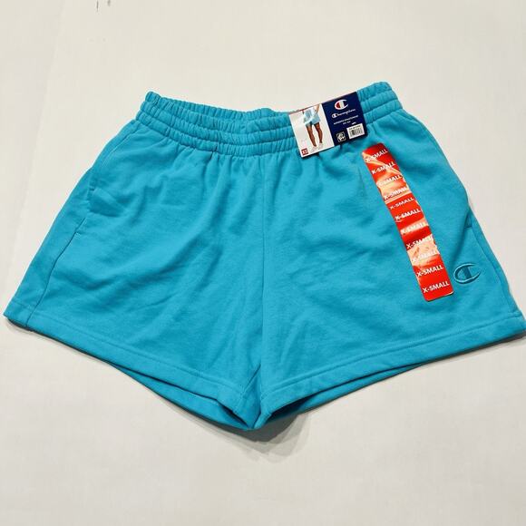 Champion Pants - Champion Women's X-Small Shorts French Terry Shorts Athleticwear Teal Green